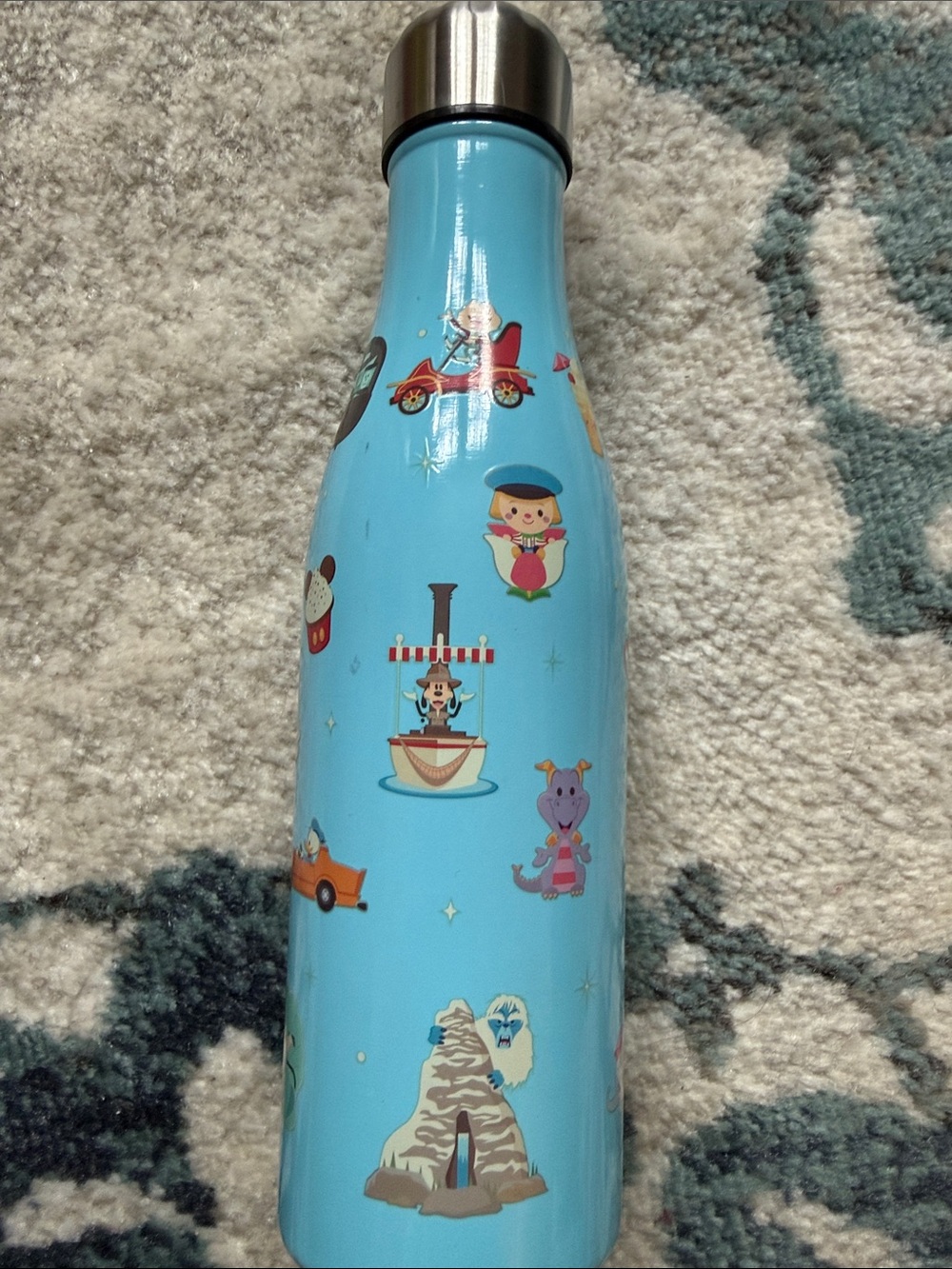 Disney Light Blue Castle & Character Stainless Bottle